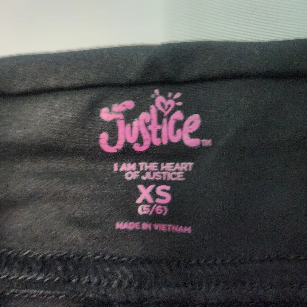 Justice Girls Black Leggings XS (5/6) Cutout Hem